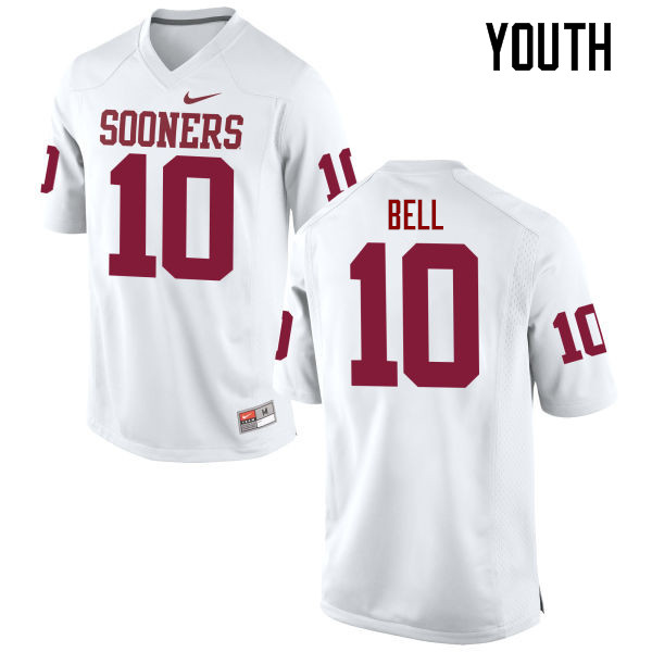 Youth Oklahoma Sooners #10 Blake Bell College Football Jerseys Game-White - Click Image to Close
